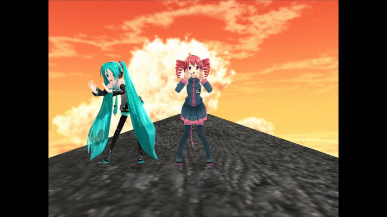 MMD Miku + Teto Popipo Battle - Featuring Rin and Len