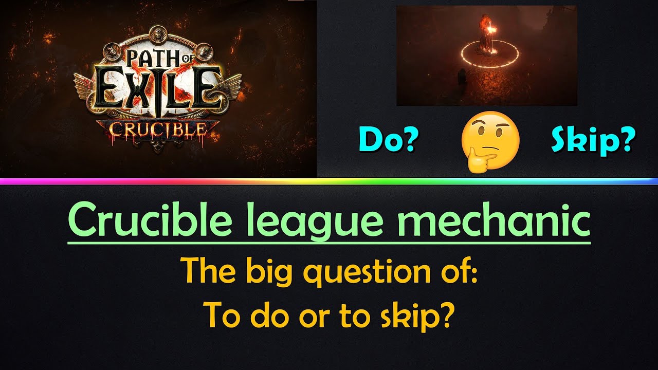 Crucible league mechanic, to do or not to do YouTube