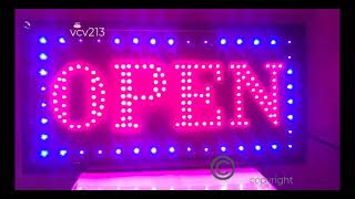 Flashing Old Style Open Led Shop Signs - Vcv213