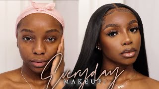 *Detailed* Flawless Everyday Soft Glam DARKSKIN WOC MakeUp Tutorial For Beginners