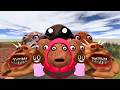 🏙️SPARTAN KICKING POU BOU FAMILY FROM BOU'S REVENGE Of POU and SCARY PINK POU in BIG MAZE Gmod????!!