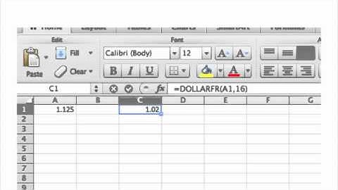 Dollar Fraction function