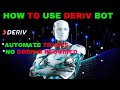 How to use deriv bot  binary bots trading live trading  how to load deriv derivbot