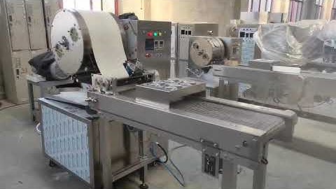 Square spring roll pastry wrapper making machine