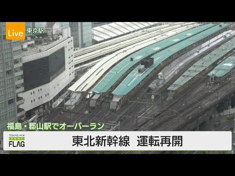東北新幹線 運転再開／Tohoku Super Express resumes operation