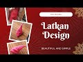 Latkan Design in only 2 minutes//@Hithikanu //#simplelatkan #tailoring #stitching #cuttingskills