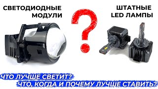 Штатные светодиодные лампы или Biled линзы, что выбрать? Vision HTL