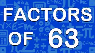 Factors of 63 / prime factors of 63 / #maths #factors # publicmaths