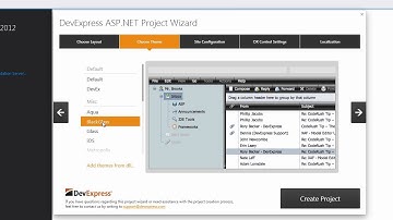DevExpress ASP.NET: The Project Wizard