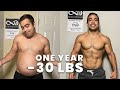 My 1 year natural body transformation  build muscle  burn fat