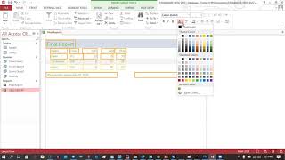 CREATING A REPORT IN MS ACCESS DATABASE screenshot 1