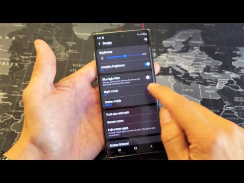 Galaxy Note 10 : 야간 모드를 켜고 끄는 방법