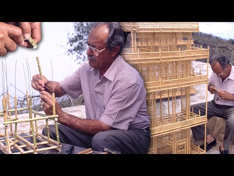 Bird cages handcrafted with wild reeds in 1998 | Documentary film