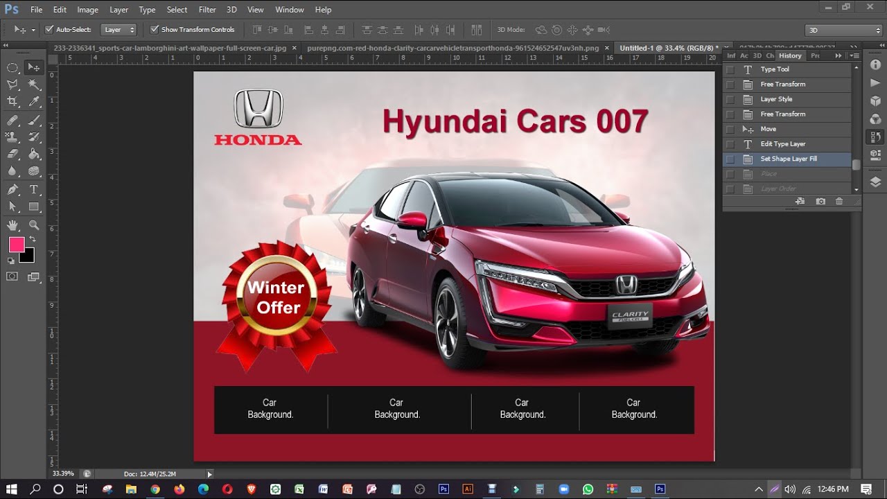 Photoshop Tutorial l E commerce product banner design l Social Media ...