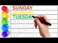 Days of the Week | Week Names for Kids | Monday to Sunday Learning