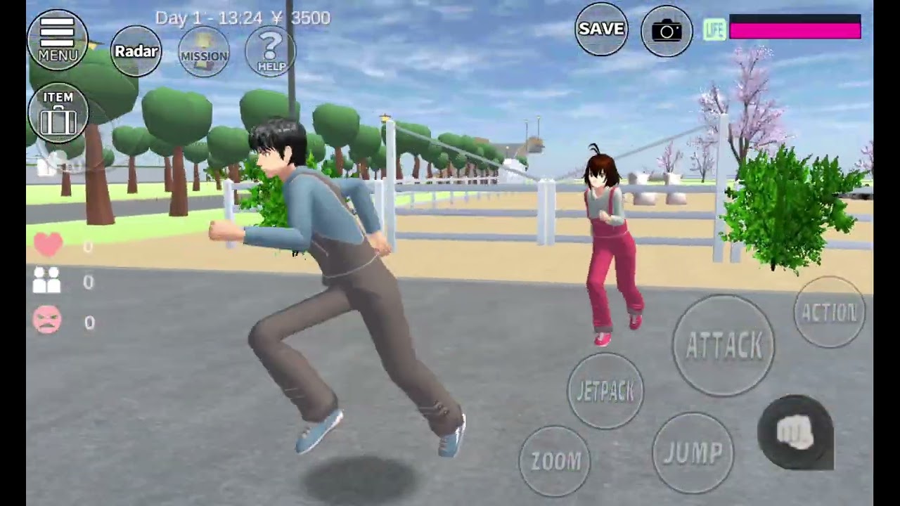 Play sakura school  simulator fermier qui joue avec les animaux 😉😉