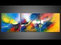 ABSTRACT PAINTING demonstration with ACRYLICS | Eternel