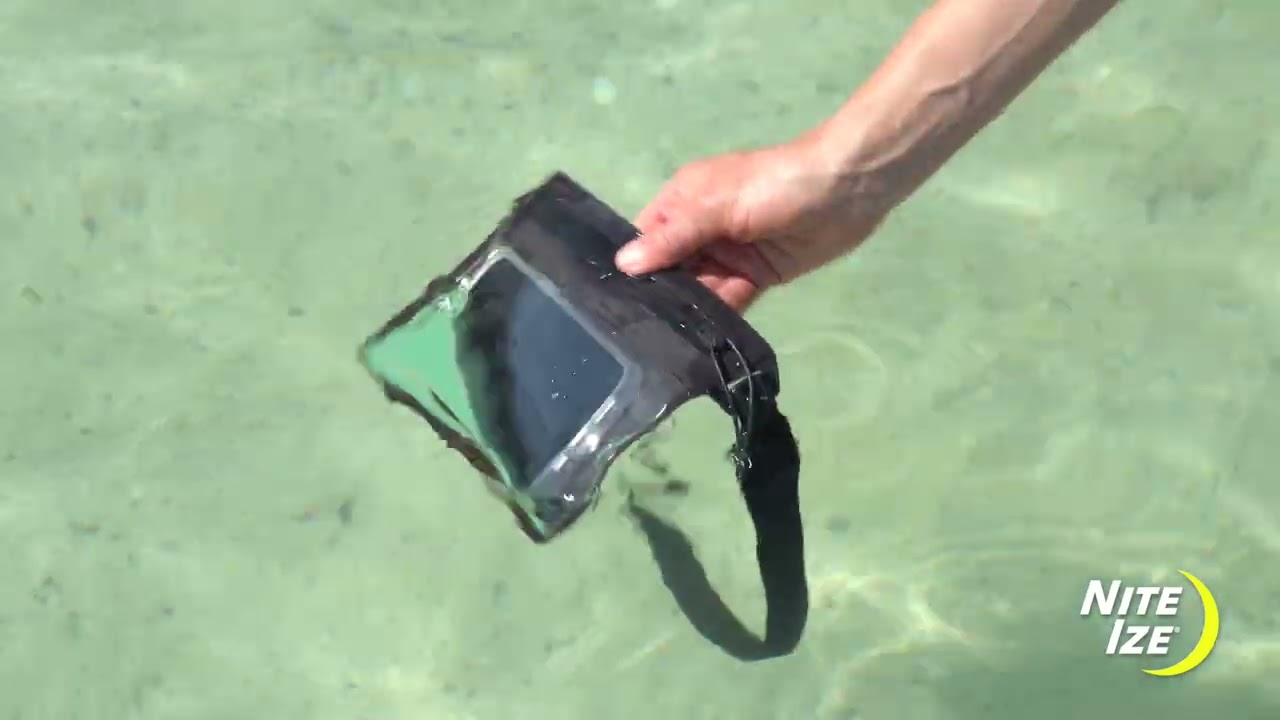 Preview of Nite Ize RunOff® Waterproof Phone Belt Pouch - Charcoal Video