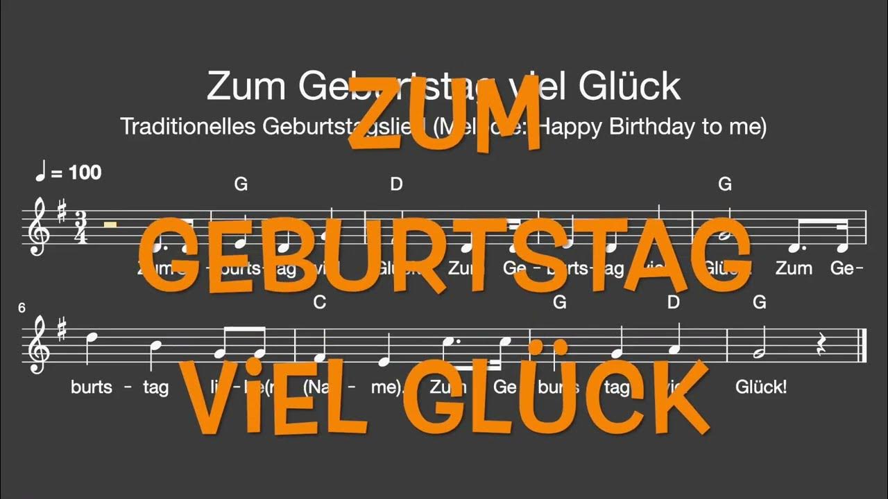 Lied Zum Geburtstag viel Glück (Geburtstag / Melodie, Akkorde, Noten