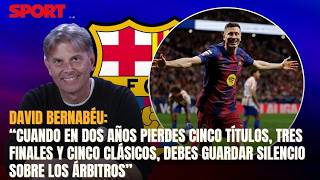 DAVID BERNABÉU: “Cuando en dos años, pierdes cinco títulos y cinco clásicos, debes guardar silencio"