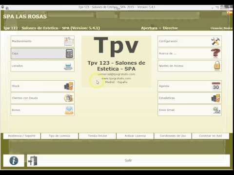 tpv gratuito programa para estetica y spa modulo principal