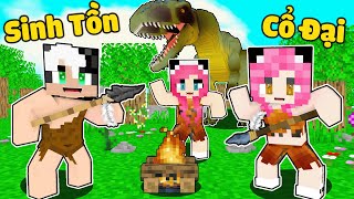 MỀU THỬ THÁCH 24 GIỜ SINH TỒN CỔ ĐẠI TRONG MINECRAFT*1 NGÀY REDHOOD TRỞ VỀ KỶ NGUYÊN KHỦNG LONG MCPE screenshot 3