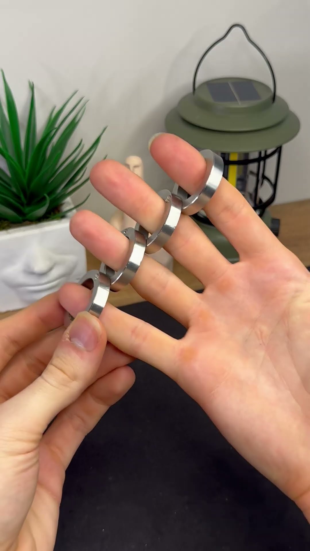 ? Stainless Steel Self-Defense Rotatable Foldable Ring -Product Link in Bio ( # 1608 )
