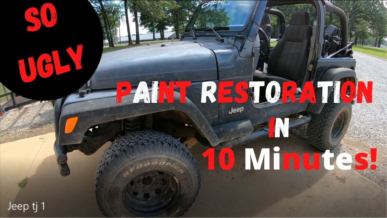 Paint Restoration In 10 Minutes! 97 Jeep Wrangler TJ - YouTube