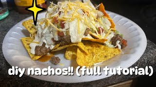 HOW TO MAKE SIMPLE LOADED NACHOS AT HOME