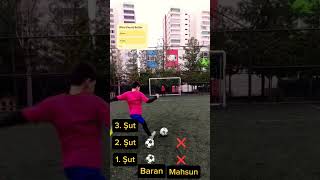 Baran vs Mahsun frikik challenge #football #futbol #shoot #goals