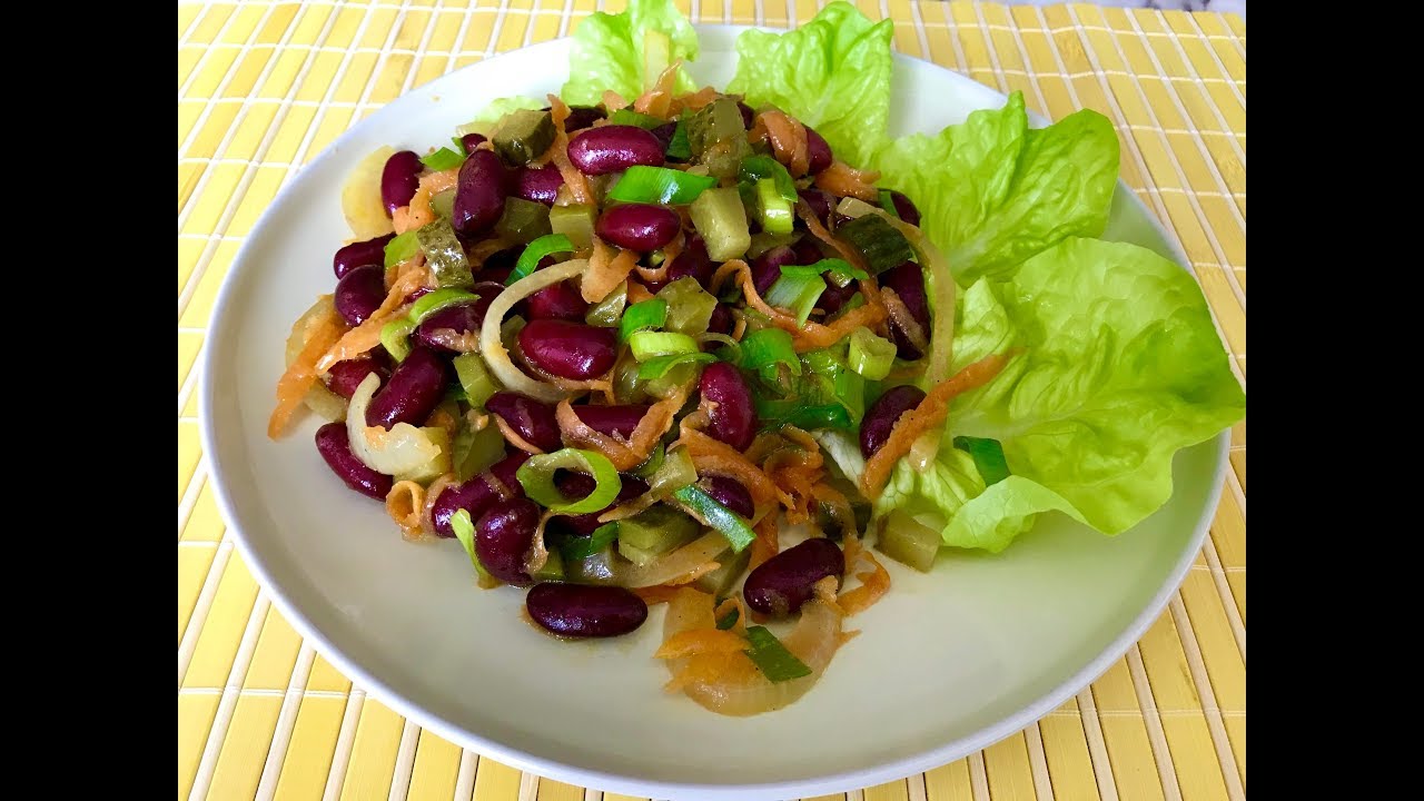 Vegan bean salad Red kidney bean salad YouTube