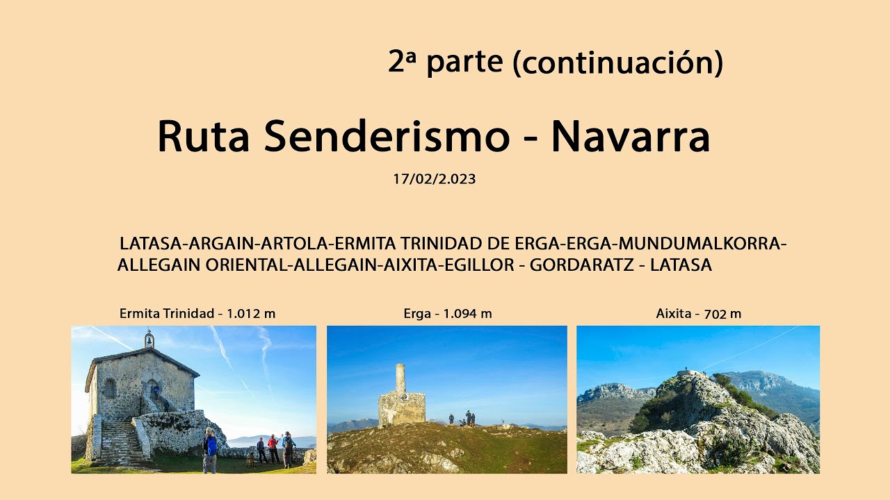 2º Parte -  Argain, Ermita Trinidad Erga,  Aixita -  NAVARRA