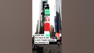 How is this real! I’m on a NYC Times Square billboard 🍎😍 #nyc #timessquare #equal #singer