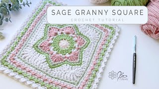 Crochet The Sage Granny Square | Whimsical Floral Design