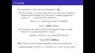 Markus Kuhn (Cambridge) | LaTeX and Matlab - 04 TeX input syntax