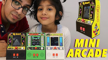 UNBOXING & LETS PLAY! - MINI ARCADES CLASSIC GAMES! - Centipede, Frogger, and Qbert!
