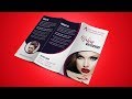 Fashion & Beauty Trifold Brochure Design - Photoshop Tutorial