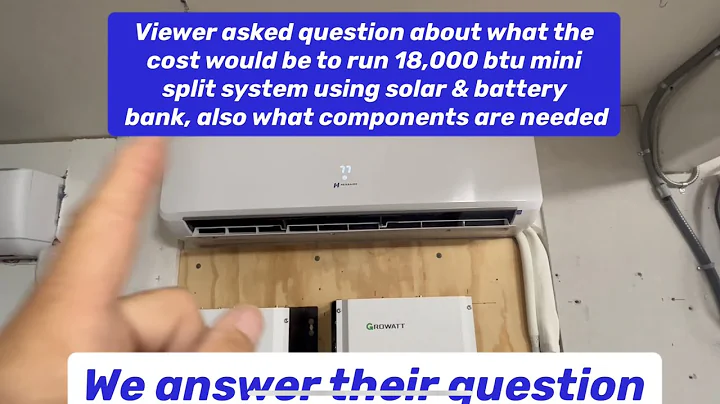 Answering question from viewer using solar & battery bank running 18,000 btu mini split AC & cost