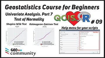 💡 09 Geostatistics Course for Beginners with QGIS and R.  Univariate Analysis Part 7.