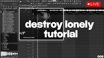 HOW TO MAKE broken hearts BEAT for DESTROY LONELY | FL studio Tutorial