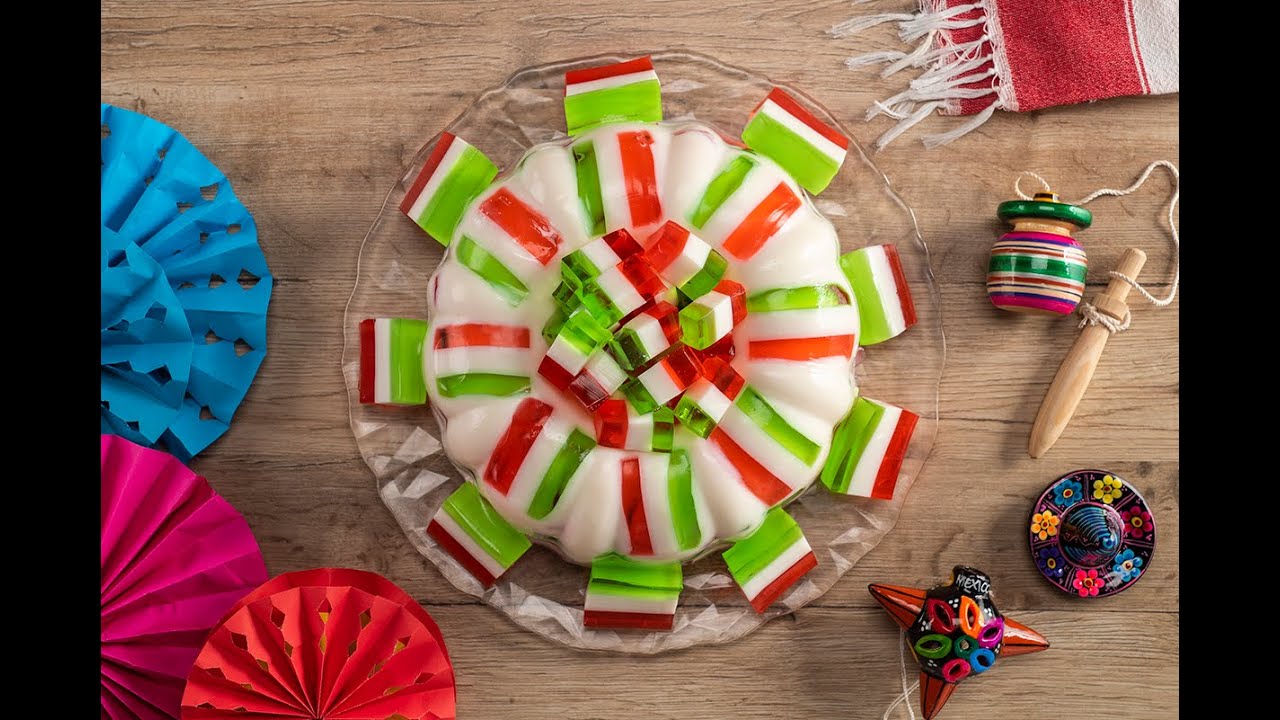 Gelatina Mosaico de Bandera kiwilimón recetas YouTube