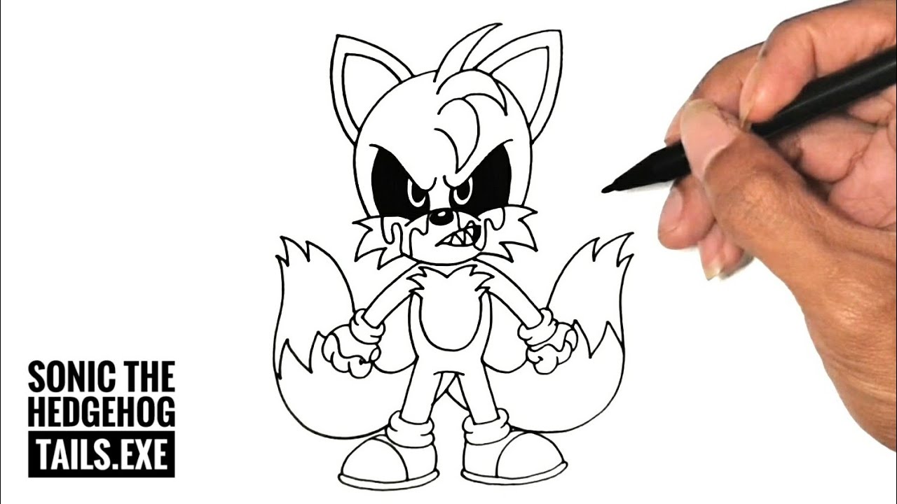 Vs. Tails.Exe in 2023  Thicc drawing base, Cute eyes drawing, Drawing base