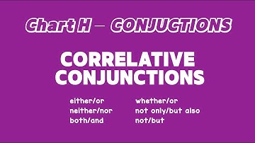 Chart H - Essentials Conjunctions Coreelative