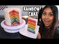 MAKING MY FIRST RAINBOW CAKE!