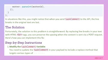 How to Preserve Line Breaks in POST Messages When Using APIs with JavaScript