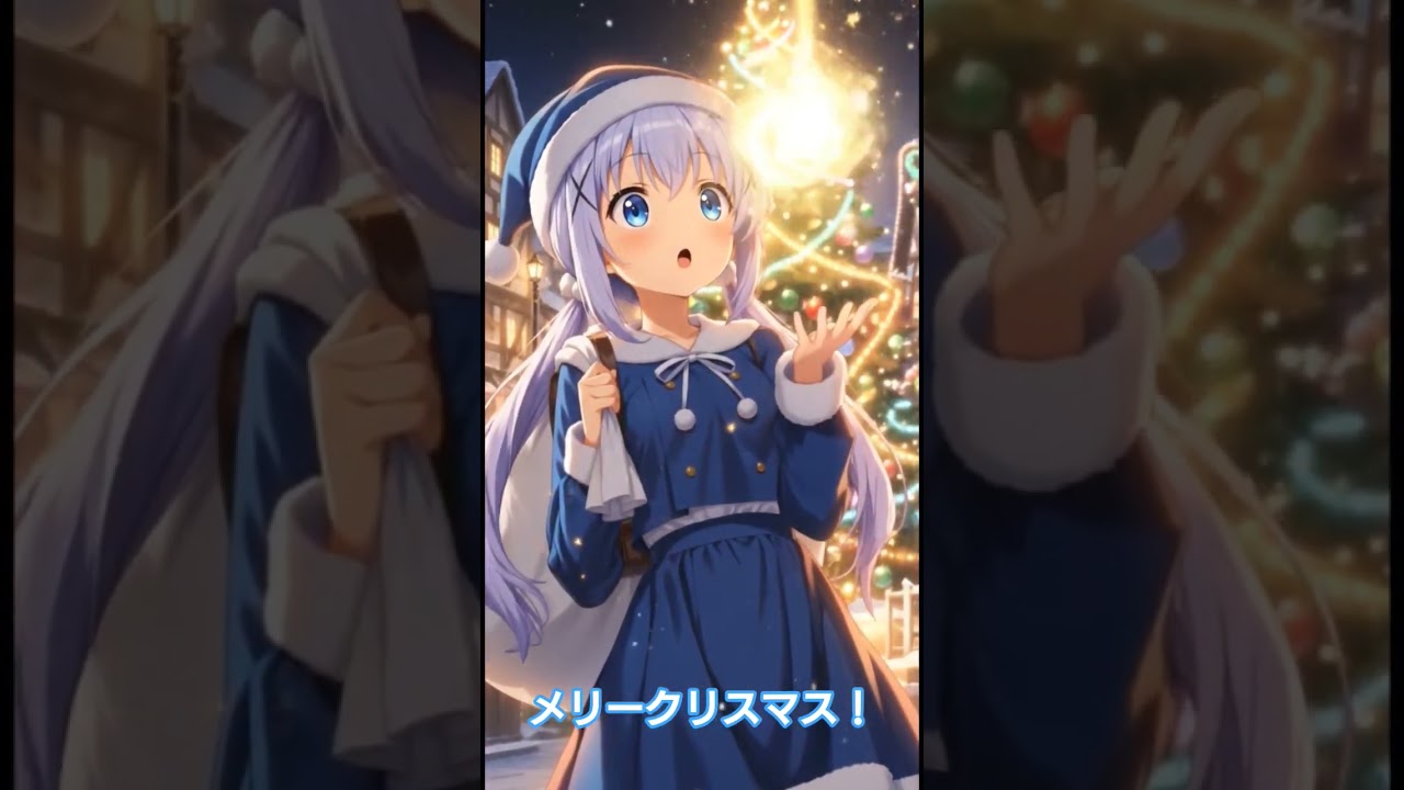 アニメファンアート】チノ・千束・真昼・虹夏 2025クリスマスイラスト