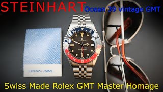 Steinhart Ocean 39 vintage GMT premium BLUE RED Ceramic Pepsi Rolex GMT Master 6542 Homage 1675