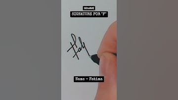 Signature for F | Fatima | SBtellME Calligraphy and Handwriting #shorts #signature #calligraphy