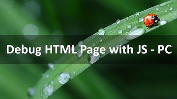 Debug HTML Page with JavaScript - PC