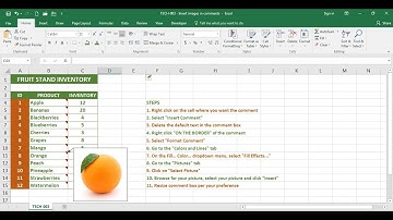 TECH-003 - Insert images in comments in Excel